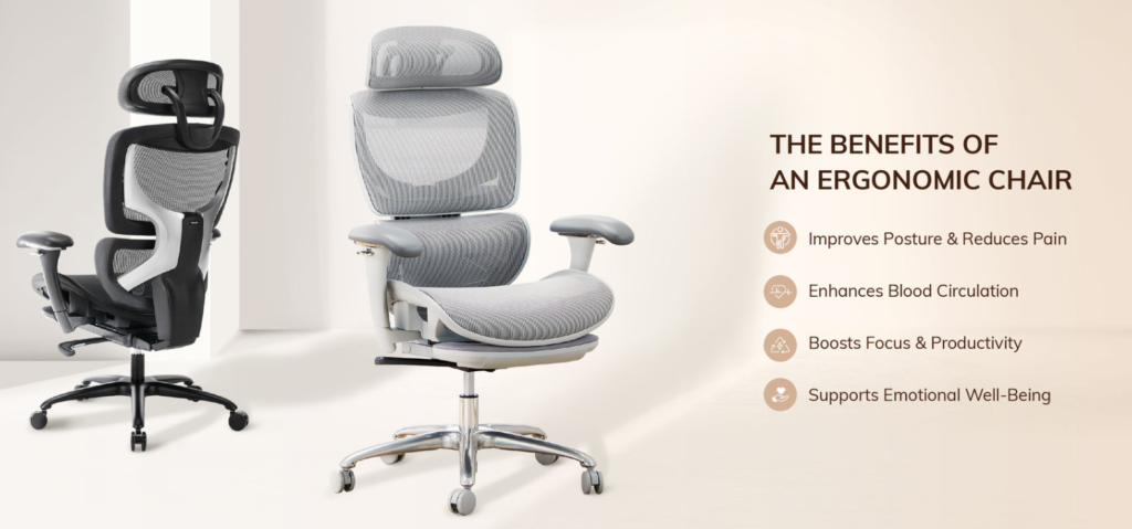 COLAMY ergonomic mesh office chair with adjustable lumbar support