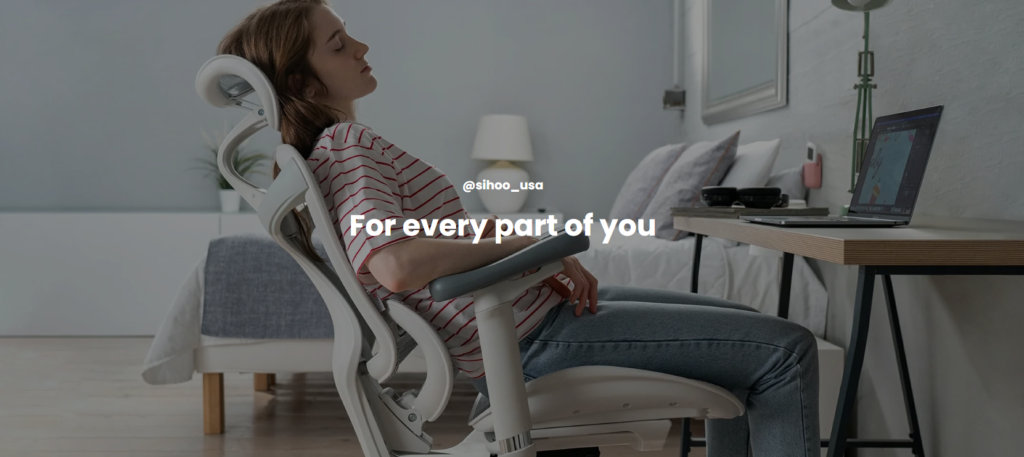 SIHOO M59AS ergonomic office chair with adaptive dual backrest support